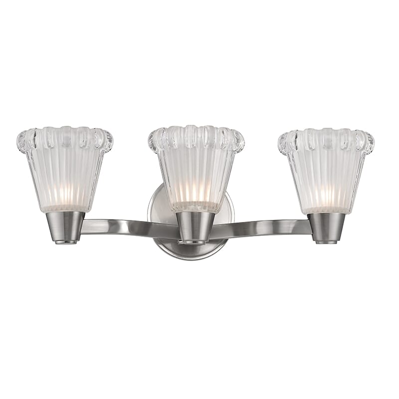 Hudson Valley Varick 3-Light 19" Bathroom Vanity Light in Satin Nickel