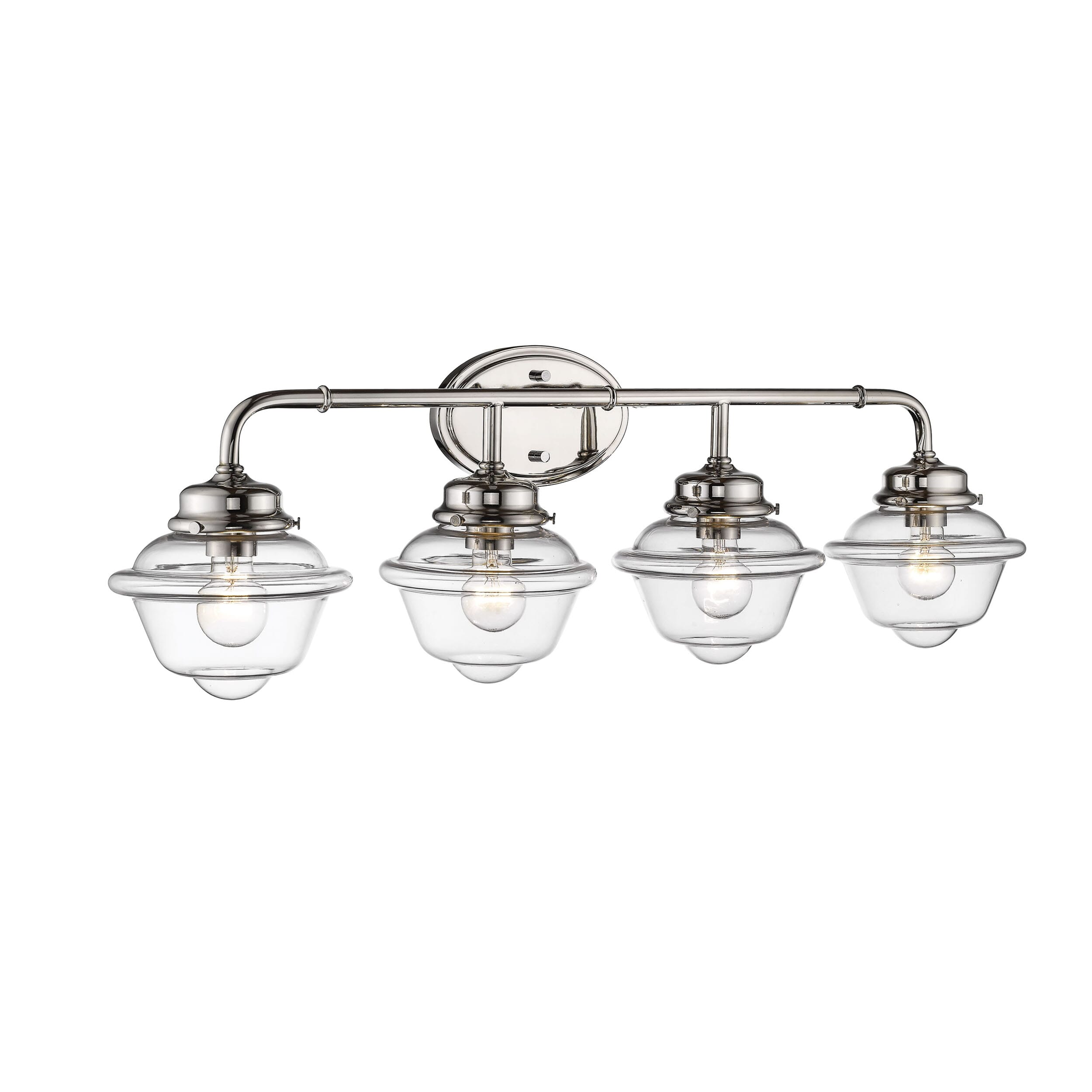 Millennium Lighting Neo-Industrial 4-Light Bathroom Vanity Light in Polished Nickel