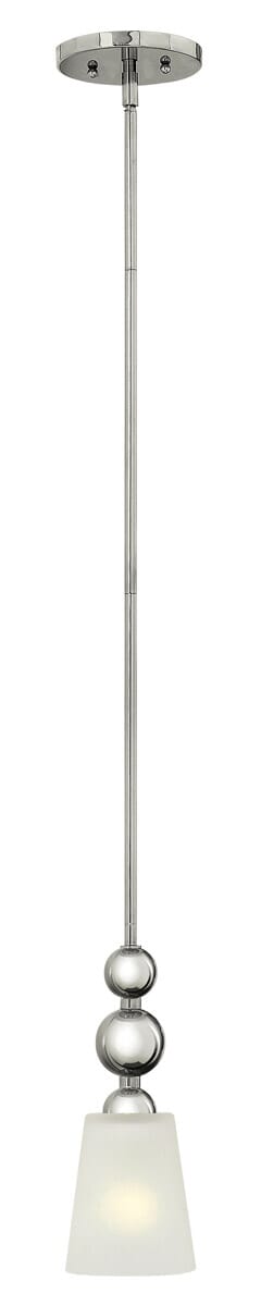 Hinkley Zelda 1-Light Stem Hung Pendant in Polished Nickel