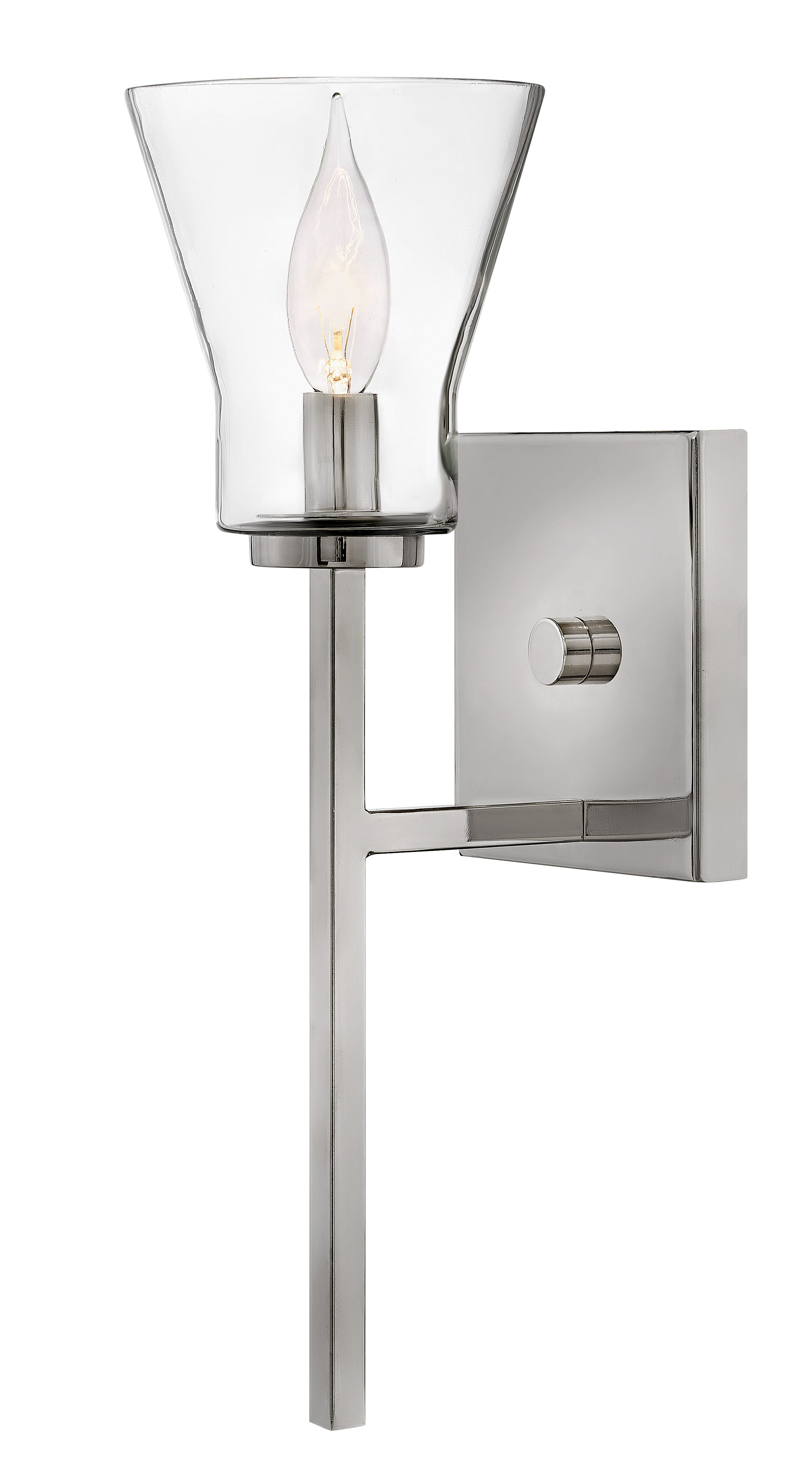 Hinkley Arden 1-Light Sconce in Polished Antique Nickel