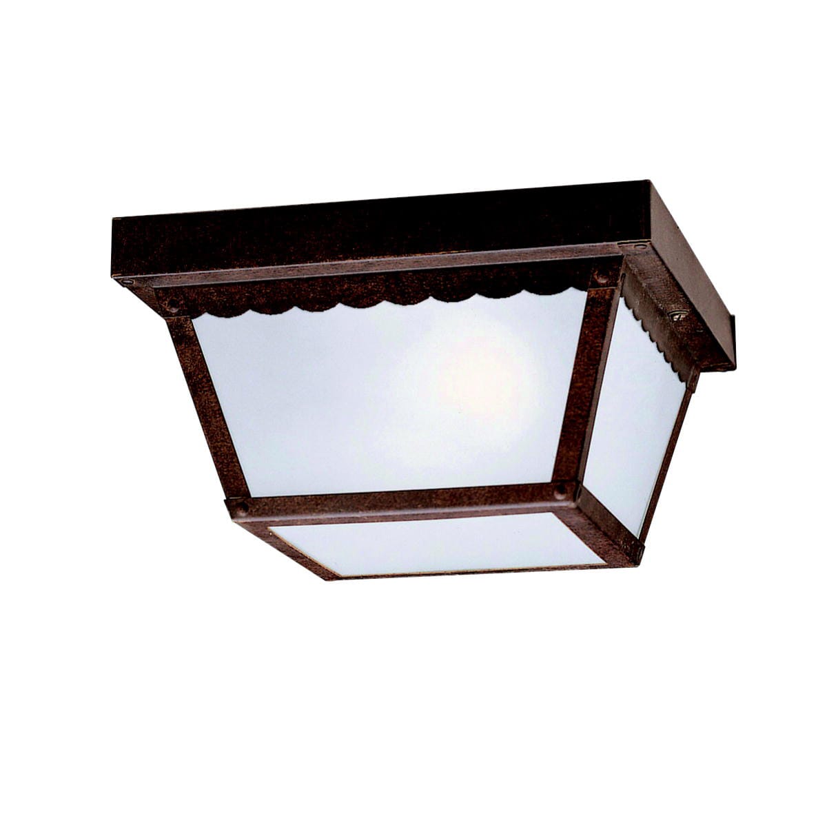 Kichler Signature 2-Light Outdoor Flush Mount in Tannery Bronze