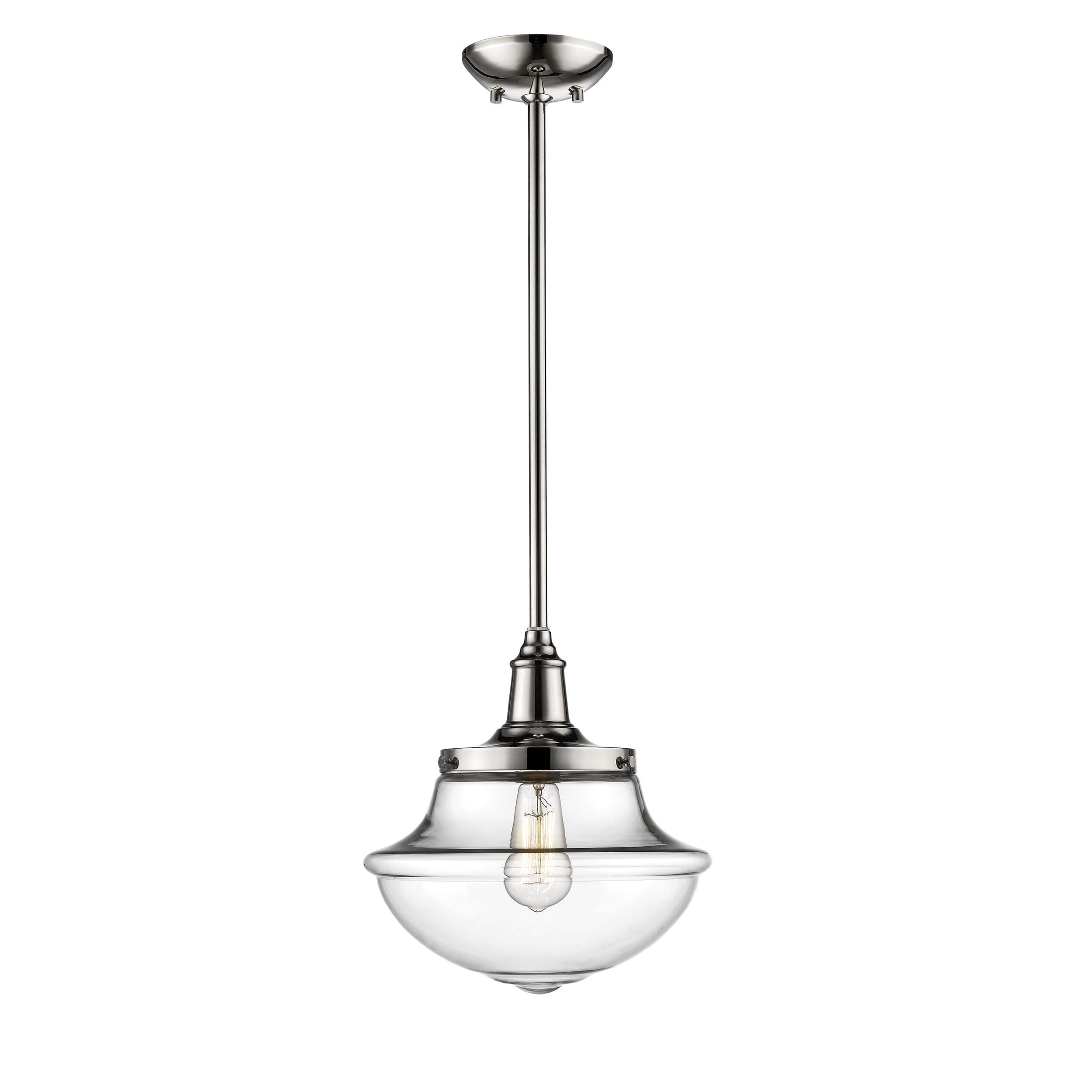 Millennium Lighting Neo-Industrial 1-Light Pendant in Polished Nickel