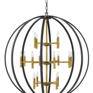 Hinkley Euclid 16-Light Three Tier Chandelier in Spanish Bronze