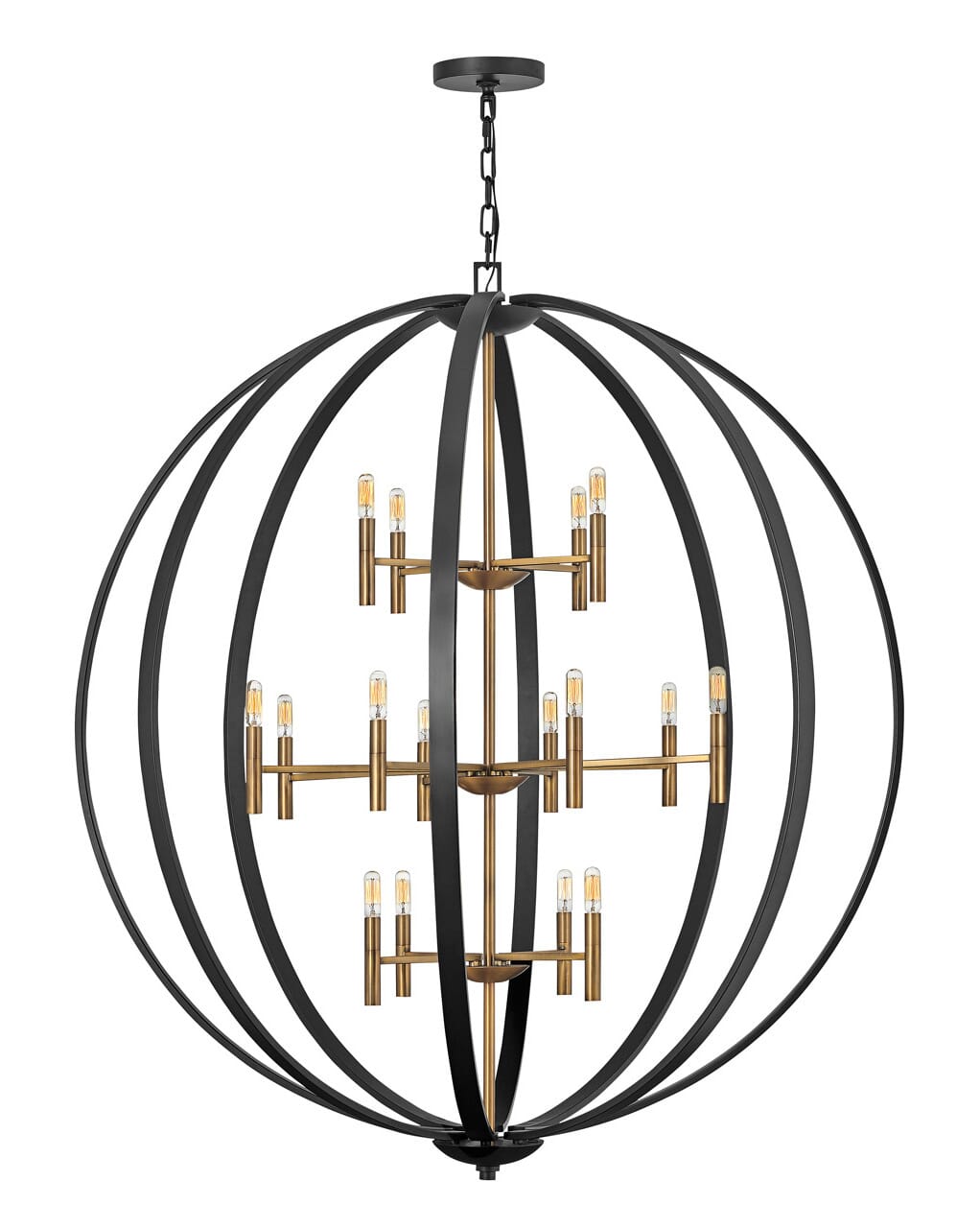 Hinkley Euclid 16-Light Chandelier in Spanish Bronze