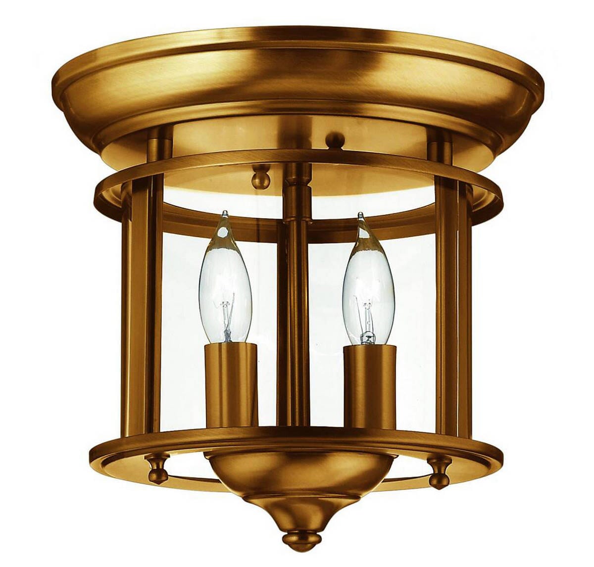 Hinkley Gentry Flush Mount Ceiling Light in Heirloom Brass