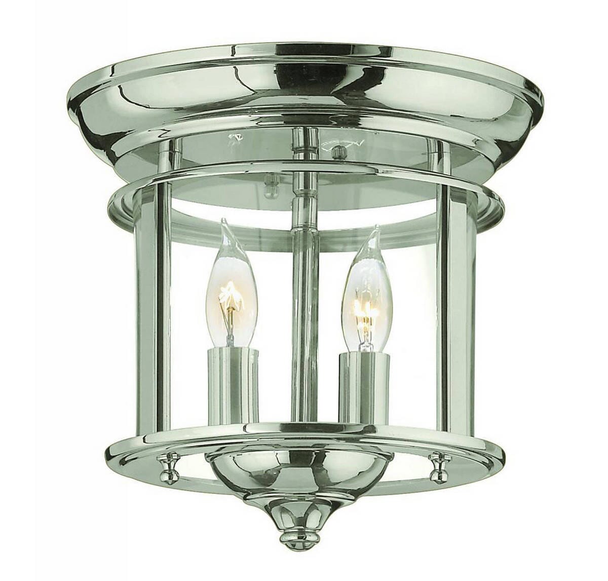 Hinkley Gentry Flush Mount Ceiling Light in Polished Nickel