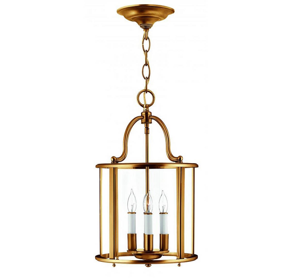 Hinkley Gentry Hanging Foyer Ceiling Light in Heirloom Brass