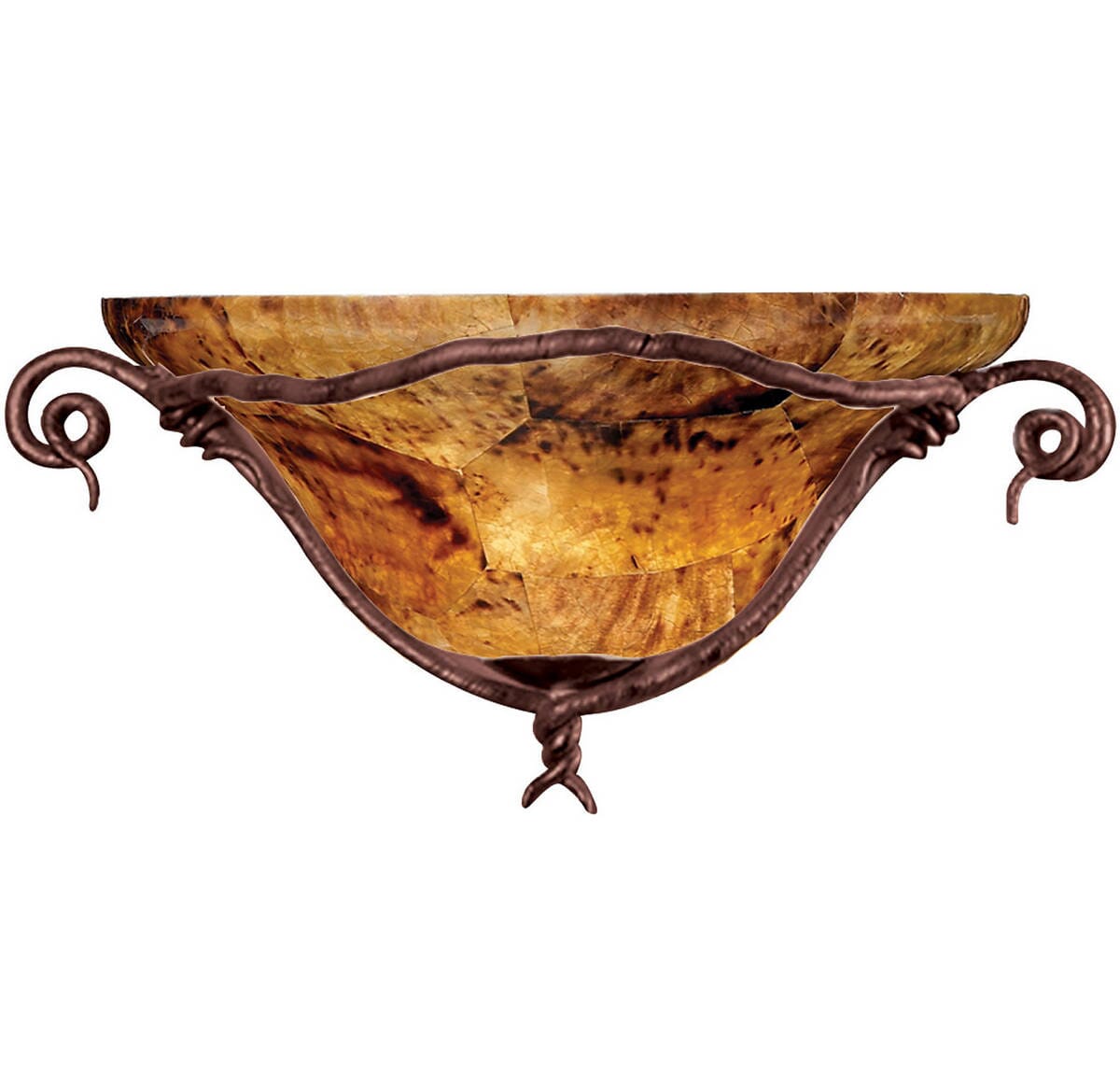 Kalco Vine 1-Light Wall Sconce in Bark Finish