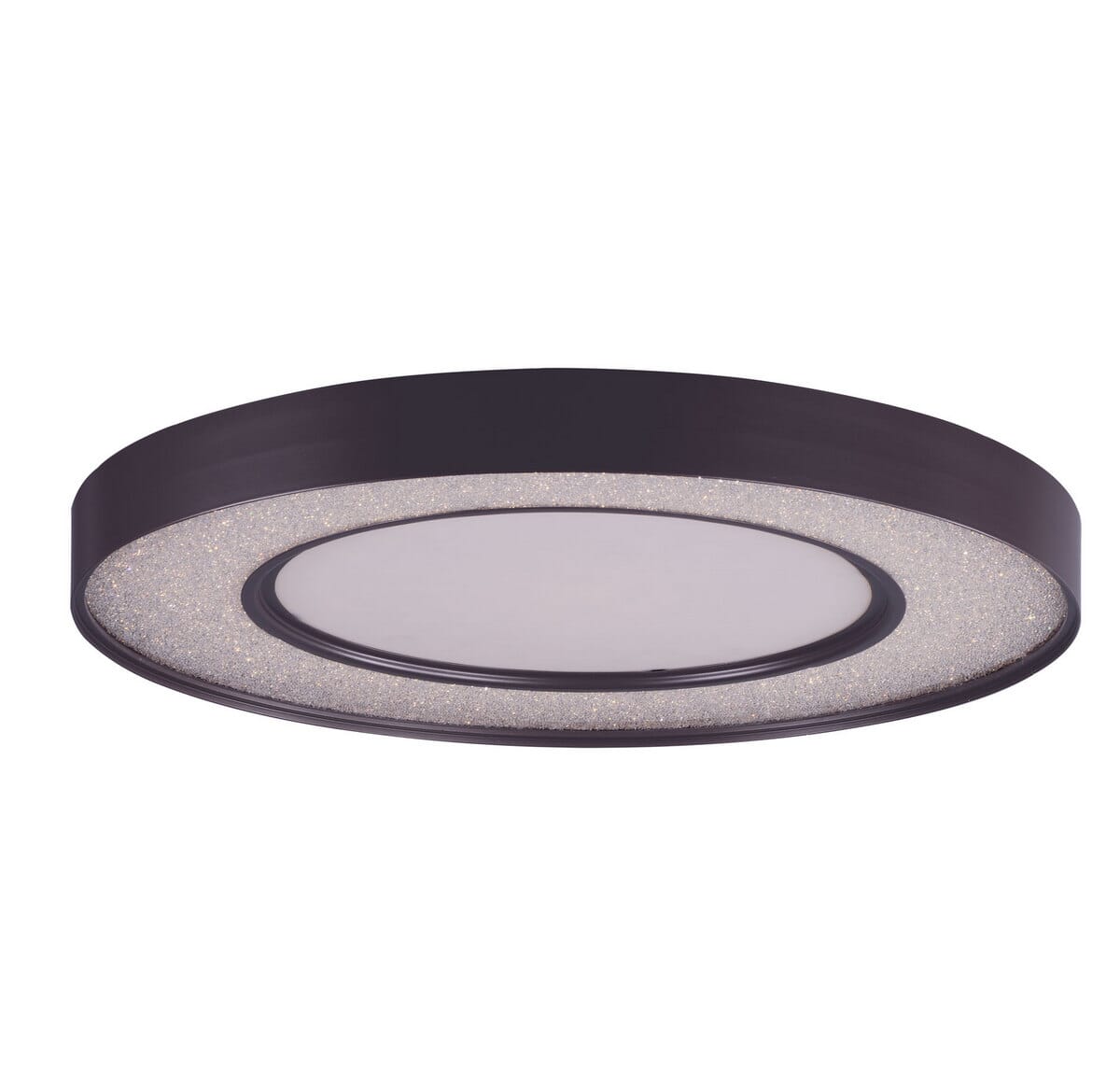 Maxim Lighting Splendor LED 23.5" Round Crystal Flush Mount in Bronze