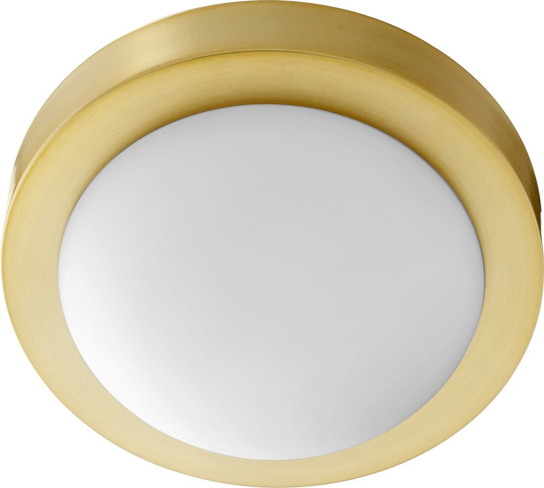 Quorum Quorum Home 9" Ceiling Light in Aged Brass