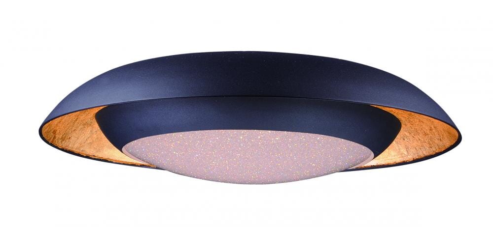 Maxim Lighting Iris 1-Light 1-Light Flush Mount in Gold Leaf / Black