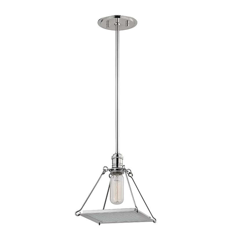 Hudson Valley Thorndike 9" Pendant Light in Polished Nickel