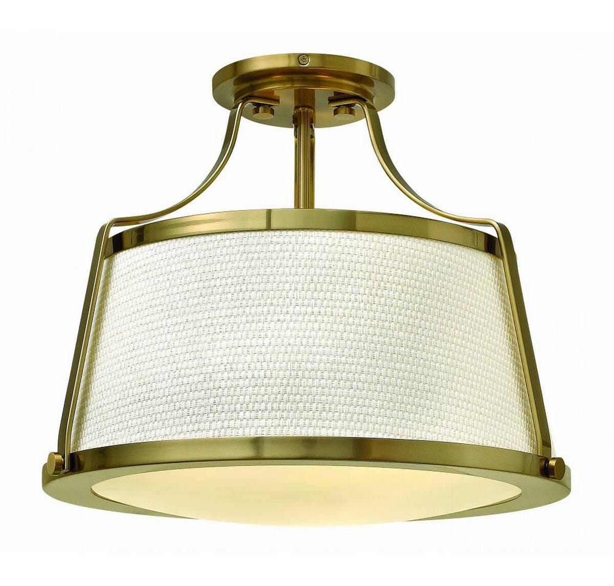 Hinkley Charlotte 3-Light Semi-Flush Ceiling Light in Brushed Caramel