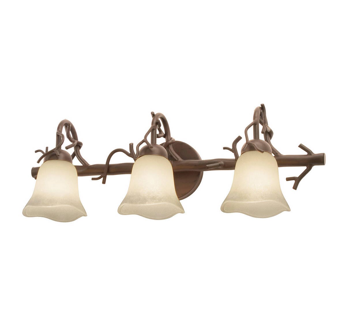 Kalco Vine 3-Light Bathroom Vanity Light in Bark Finish