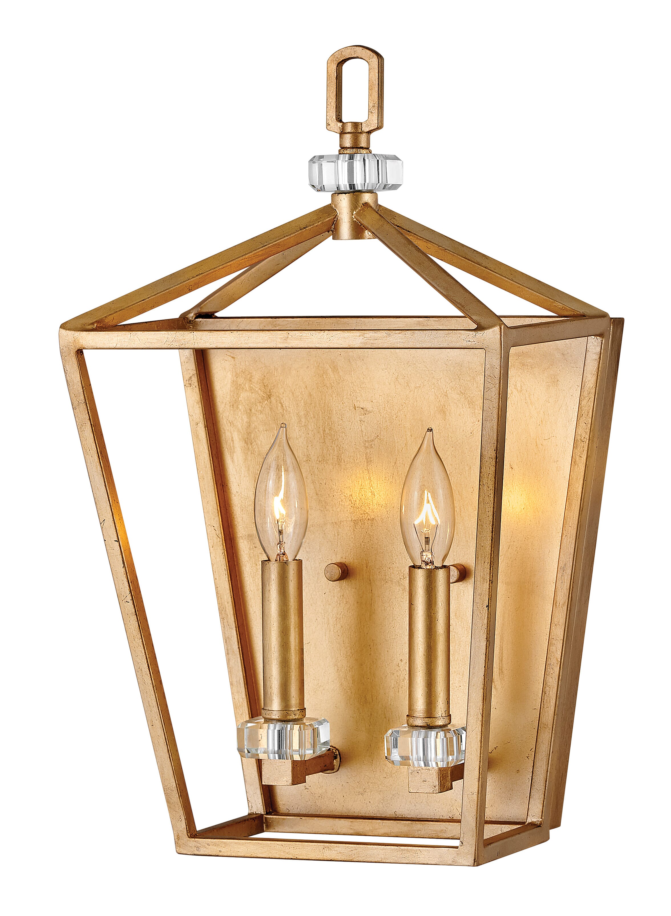 Hinkley Stinson 2-Light 17" Wall Sconce in Distressed Brass