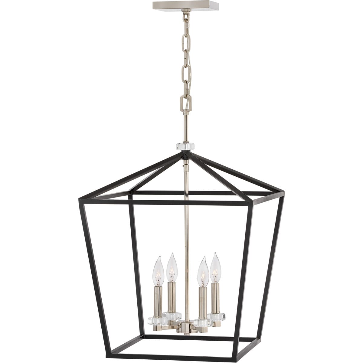 Hinkley Stinson 4-Light Single Tier Chandelier in Black