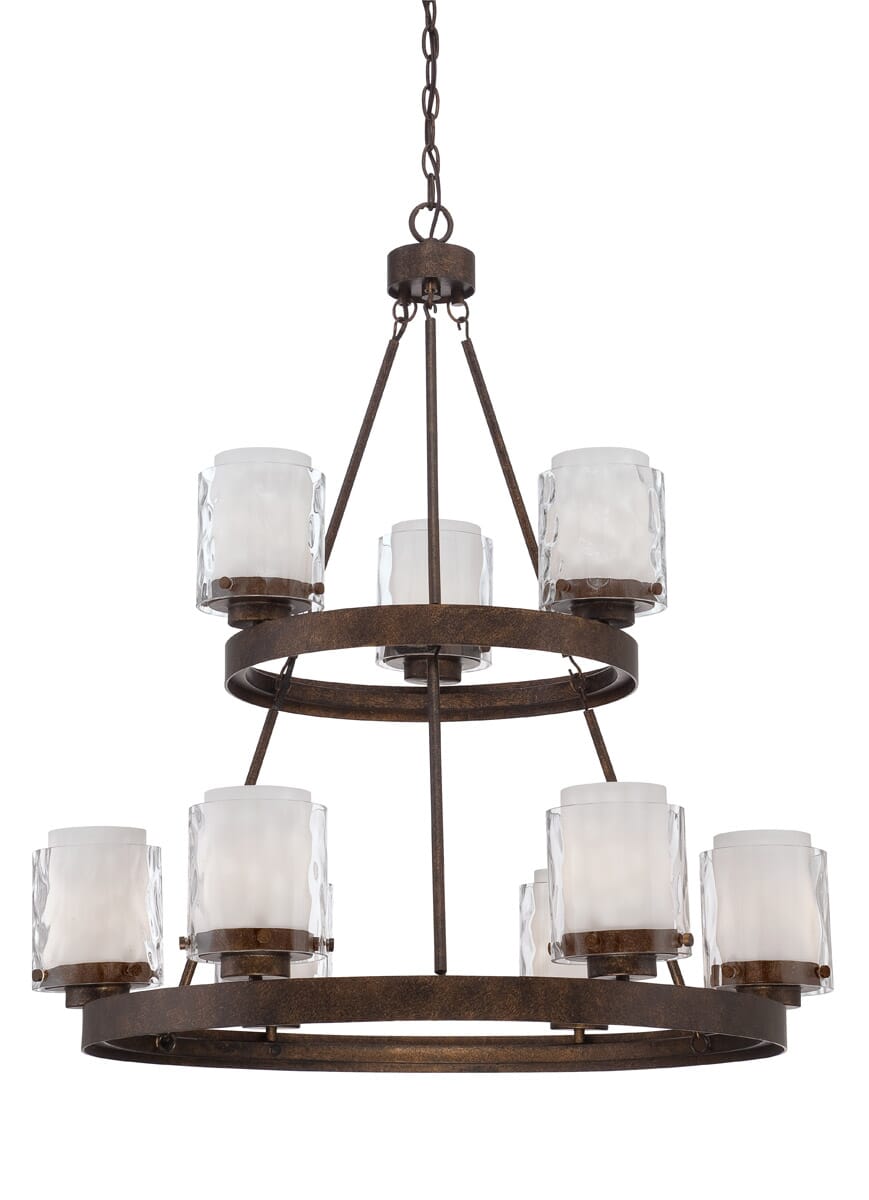 Craftmade Kenswick 9-Light Transitional Chandelier in Peruvian Bronze