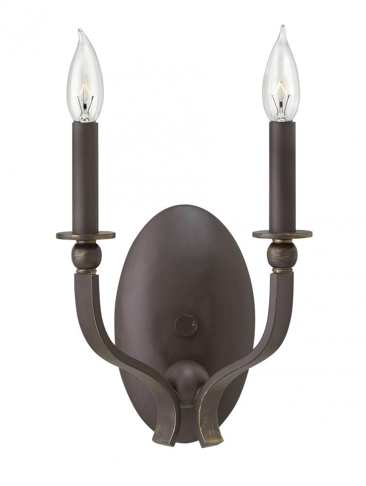 Hinkley Rutherford 2-Light Sconce in Oil Rubbed Bronze