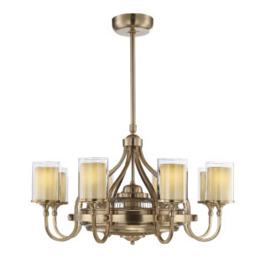 Savoy House Etesian 8-Light Air-Ionizing Fandelier in Burnished Russett