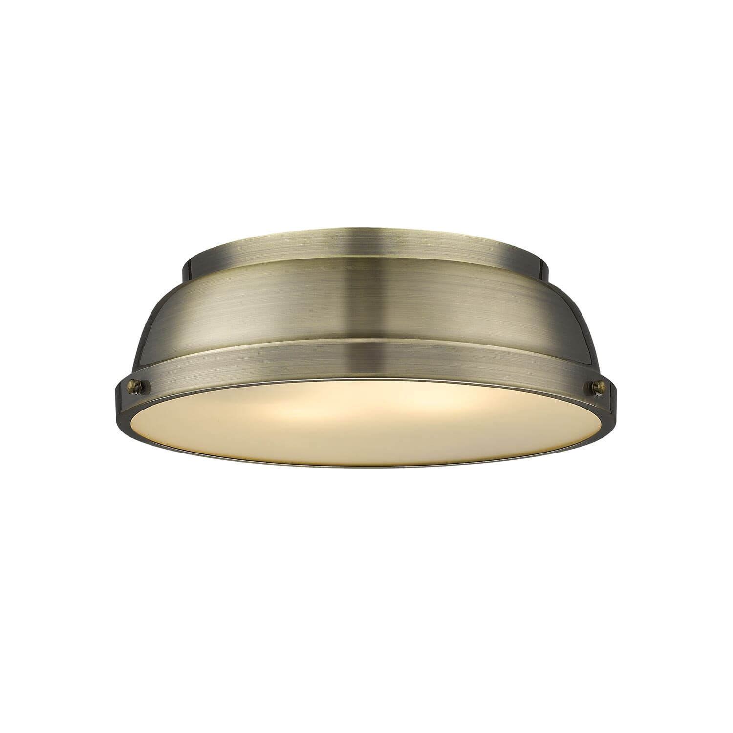 Golden Duncan 2-Light 14" Ceiling Light in Aged Brass