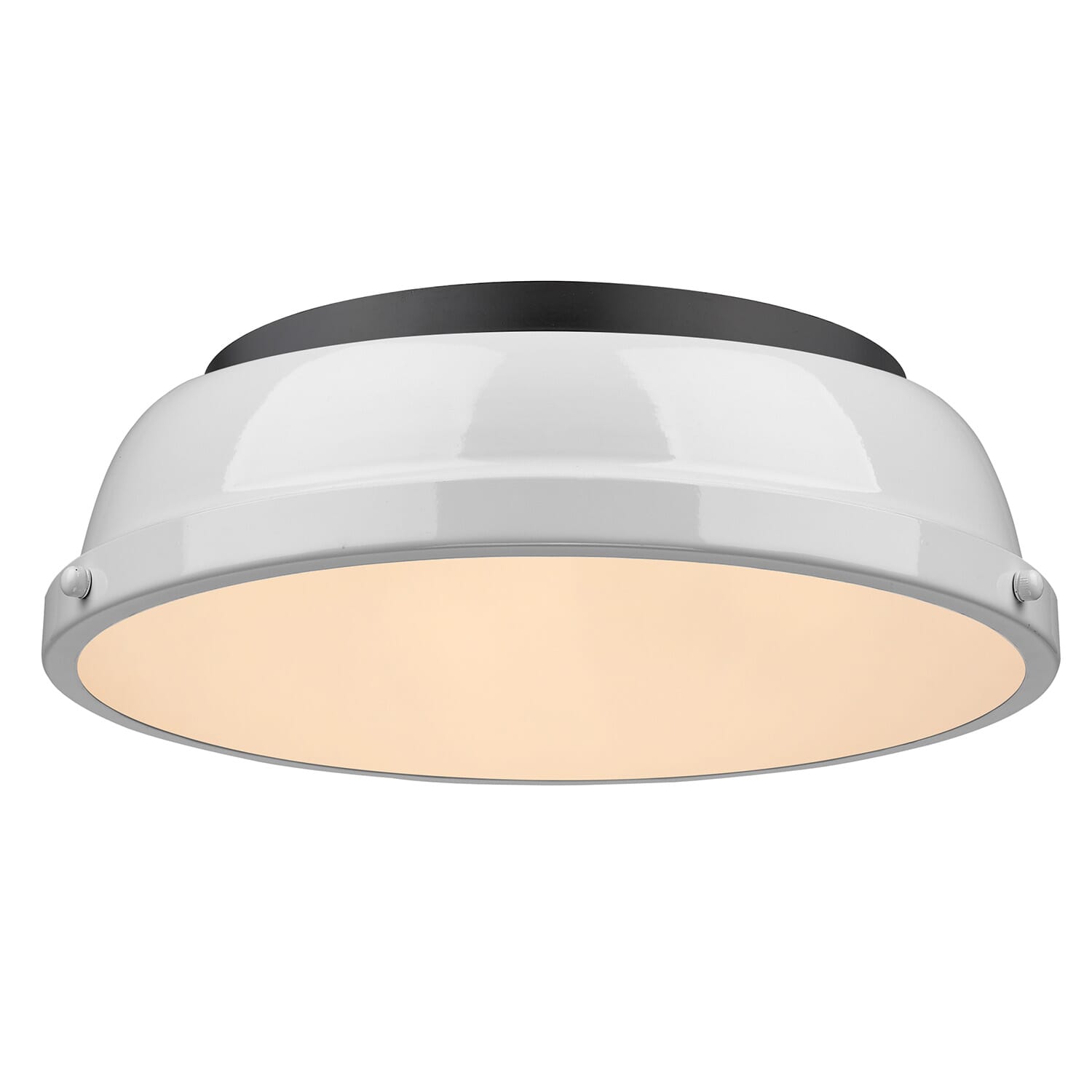 Golden Duncan 2-Light 14" Ceiling Light in Matte Black and White