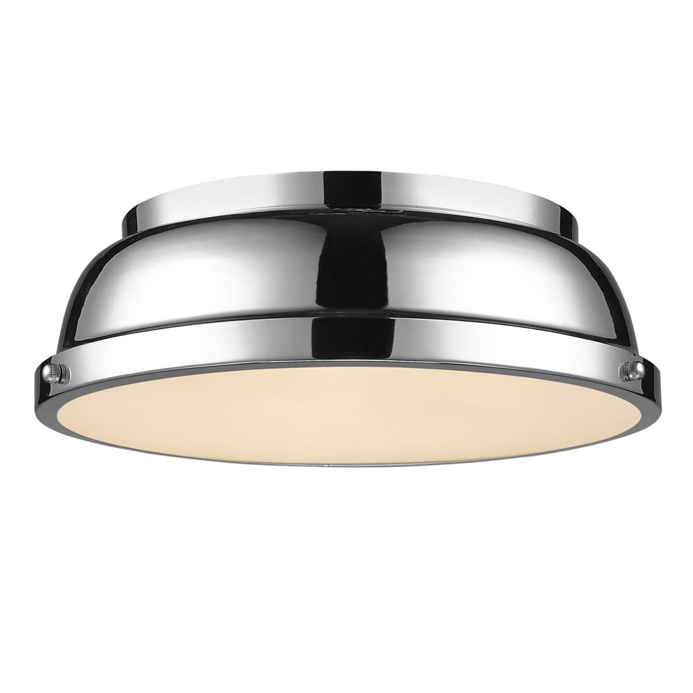 Golden Duncan 2-Light 14" Ceiling Light in Chrome