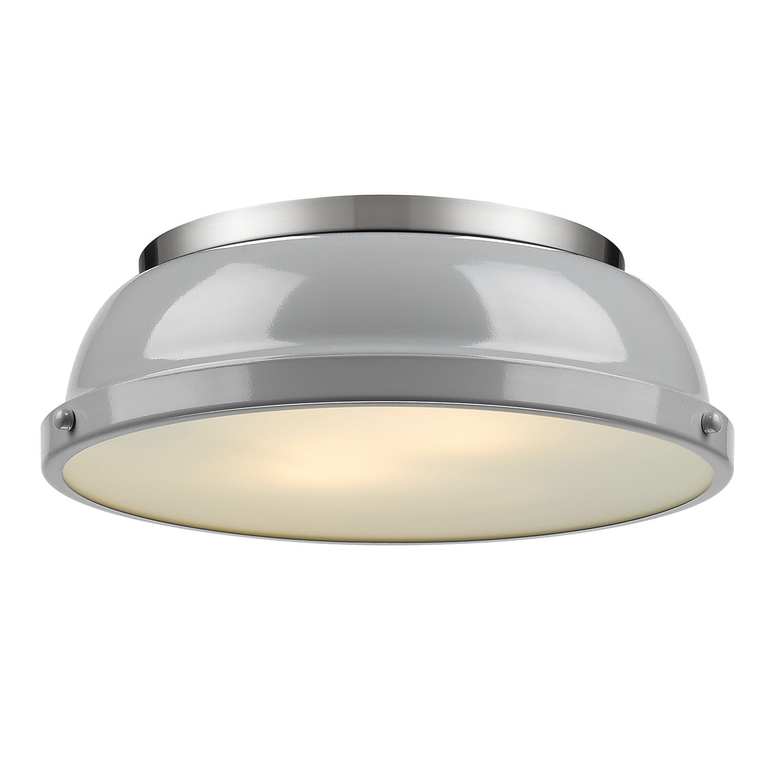 Golden Duncan 2-Light 14" Ceiling Light in Pewter and Gray