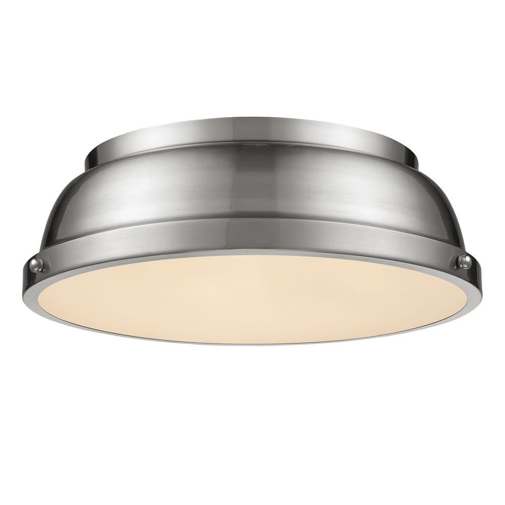 Golden Duncan Flush Ceiling Light in Pewter