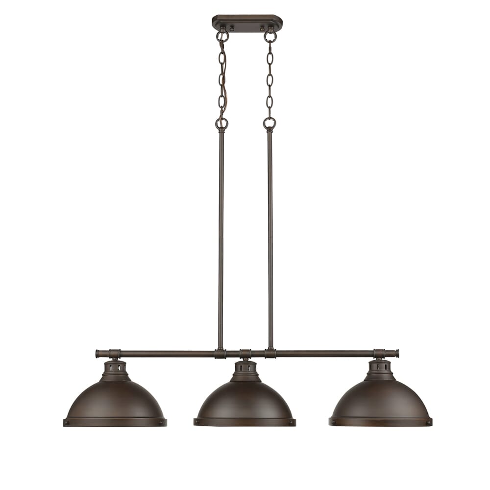 Golden Duncan 3-Light 9" Pendant Light in Rubbed Bronze