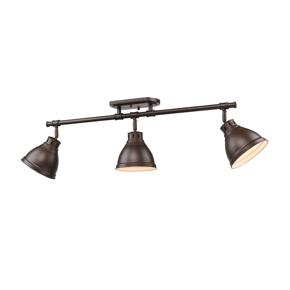 Golden Duncan 3-Light 35" Ceiling Light in Rubbed Bronze