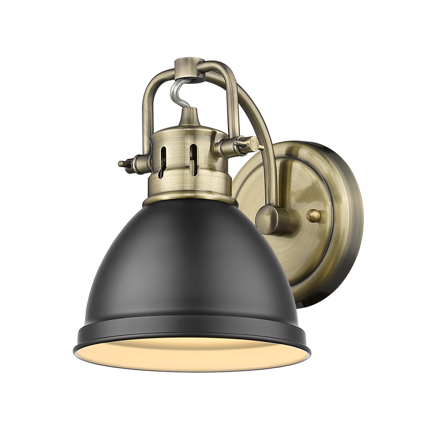 Golden Duncan 7" Bathroom Vanity Light in Aged Brass