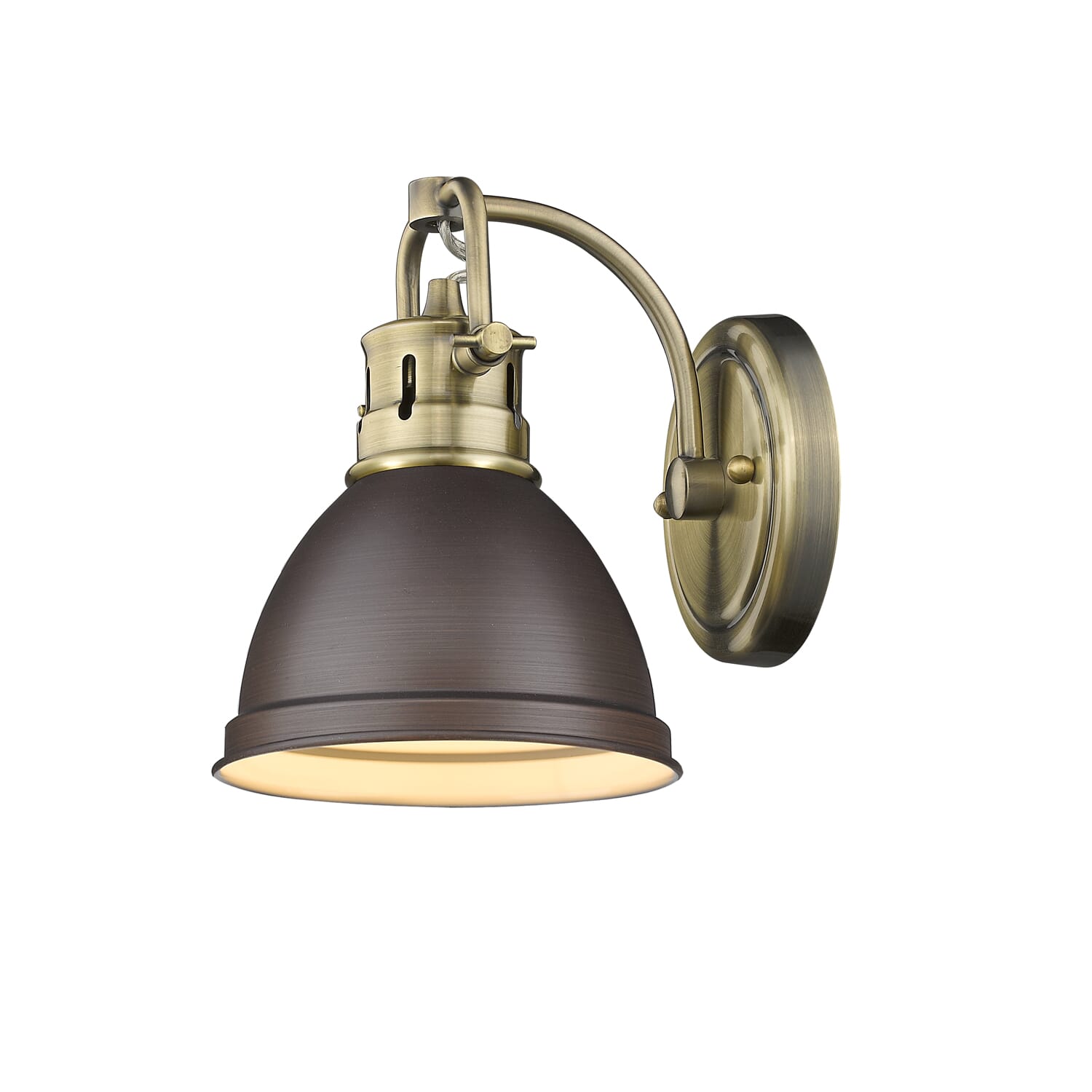 Golden Duncan 7" Bathroom Vanity Light in Aged Brass