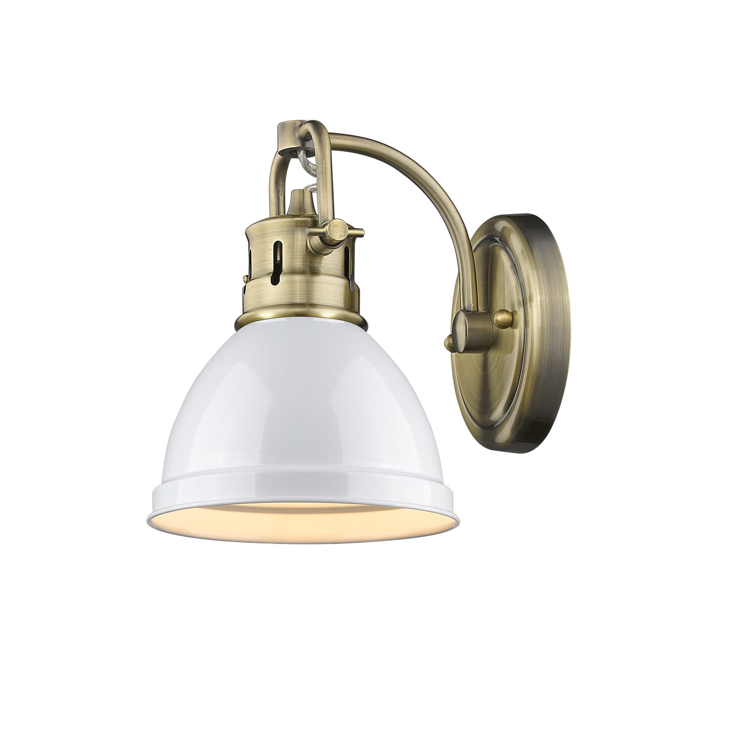 Golden Duncan 7" Bathroom Vanity Light in Aged Brass