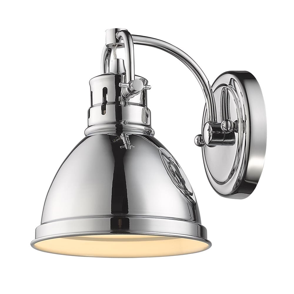 Golden Duncan Bathroom Wall Sconce in Chrome