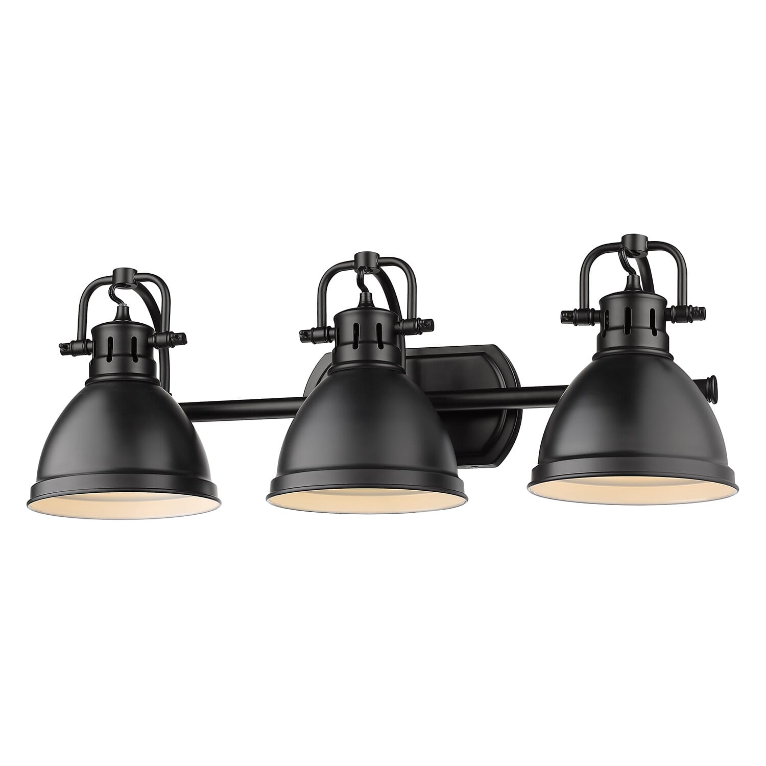 Golden Duncan 3-Light Bathroom Vanity Light in Matte Black