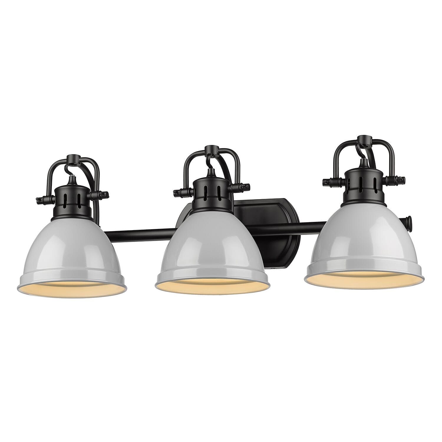 Golden Duncan 3-Light Bathroom Vanity Light in Black and Gray