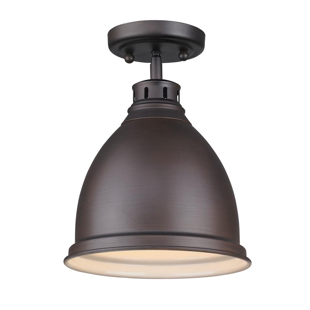 Golden Duncan 9" Ceiling Light in Rubbed Bronze