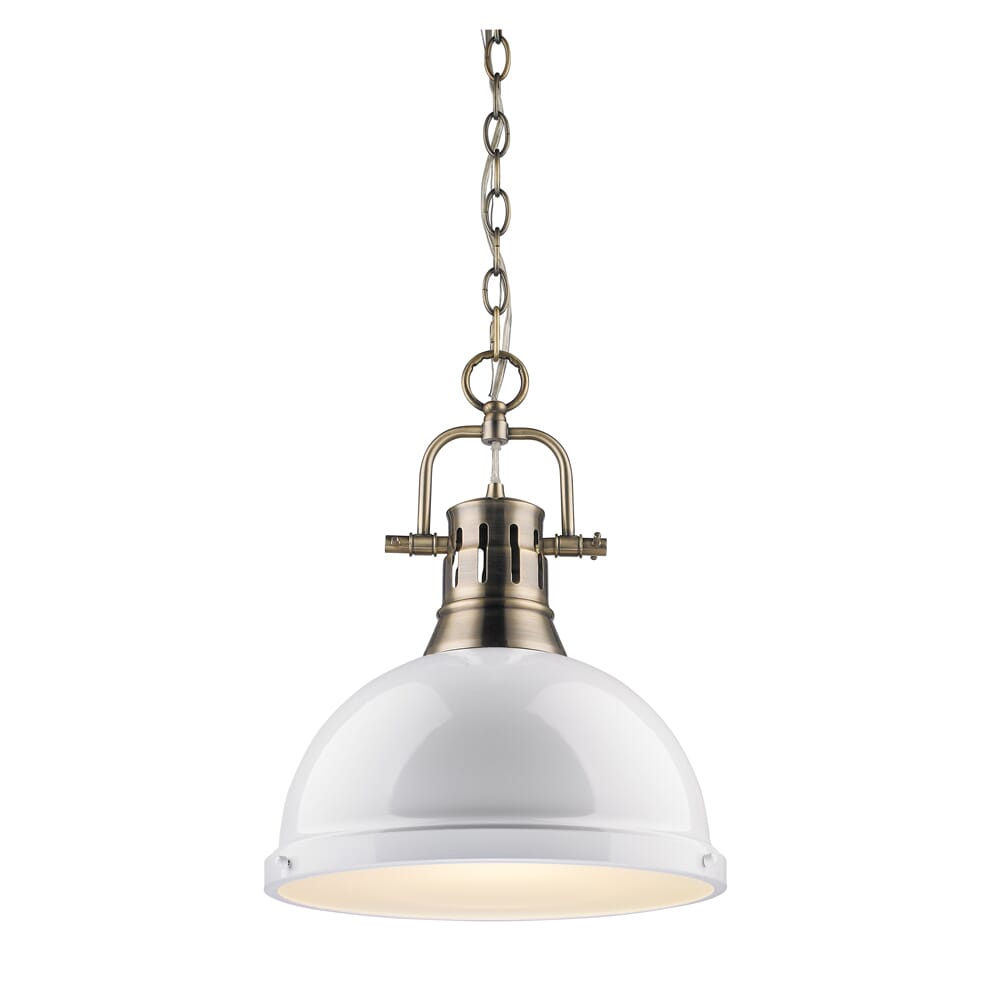 Golden Duncan 17" Pendant Light in Aged Brass