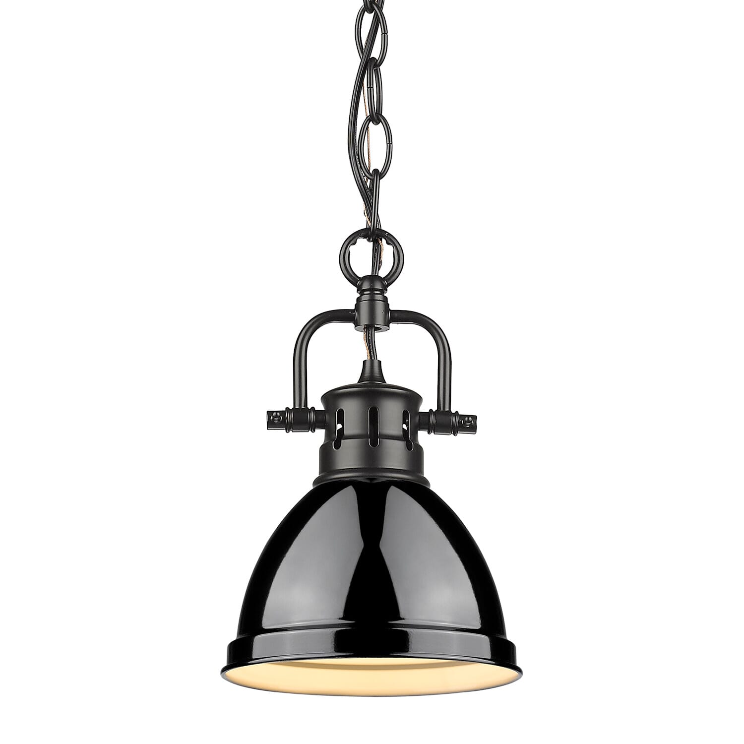 Golden Duncan 10" Mini Pendant in Black