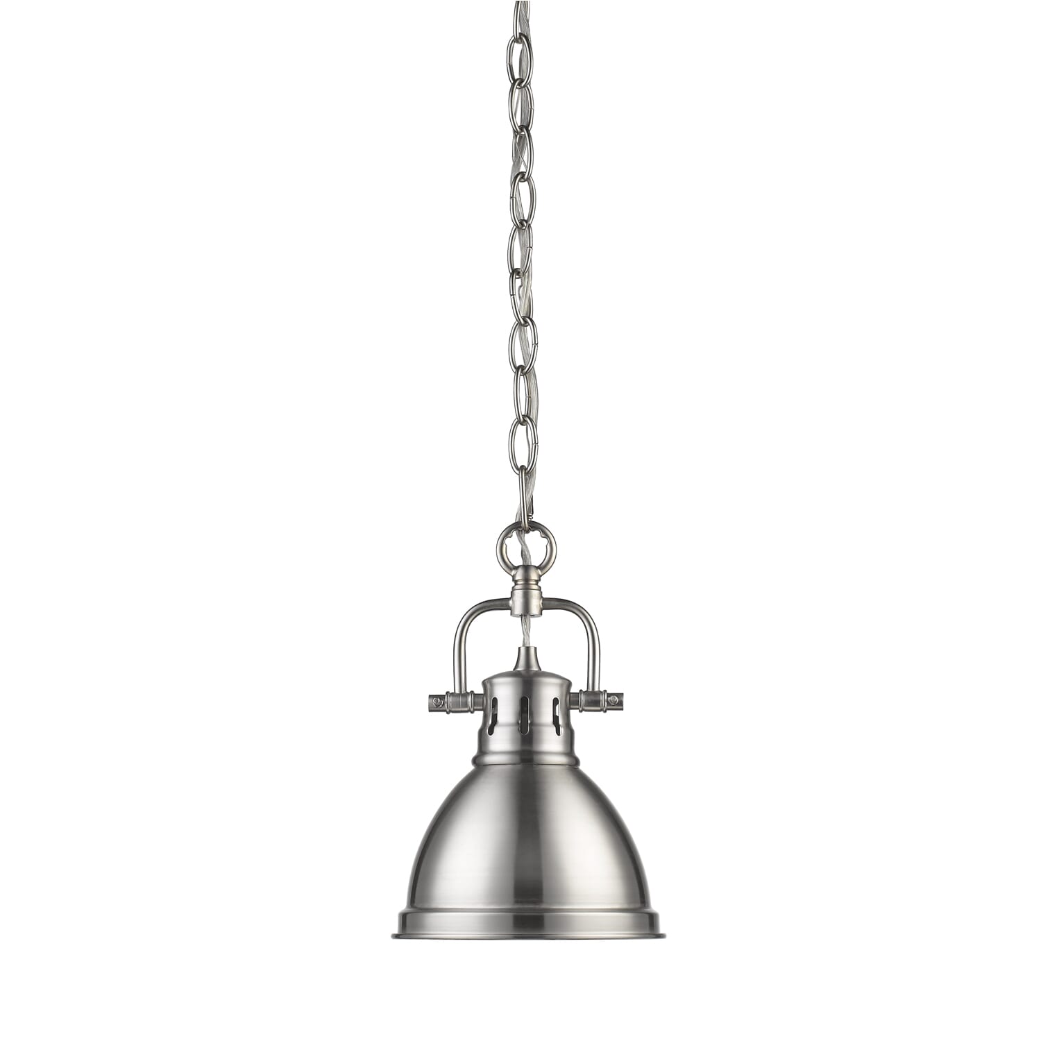 Golden Duncan 10" Mini Pendant in Pewter