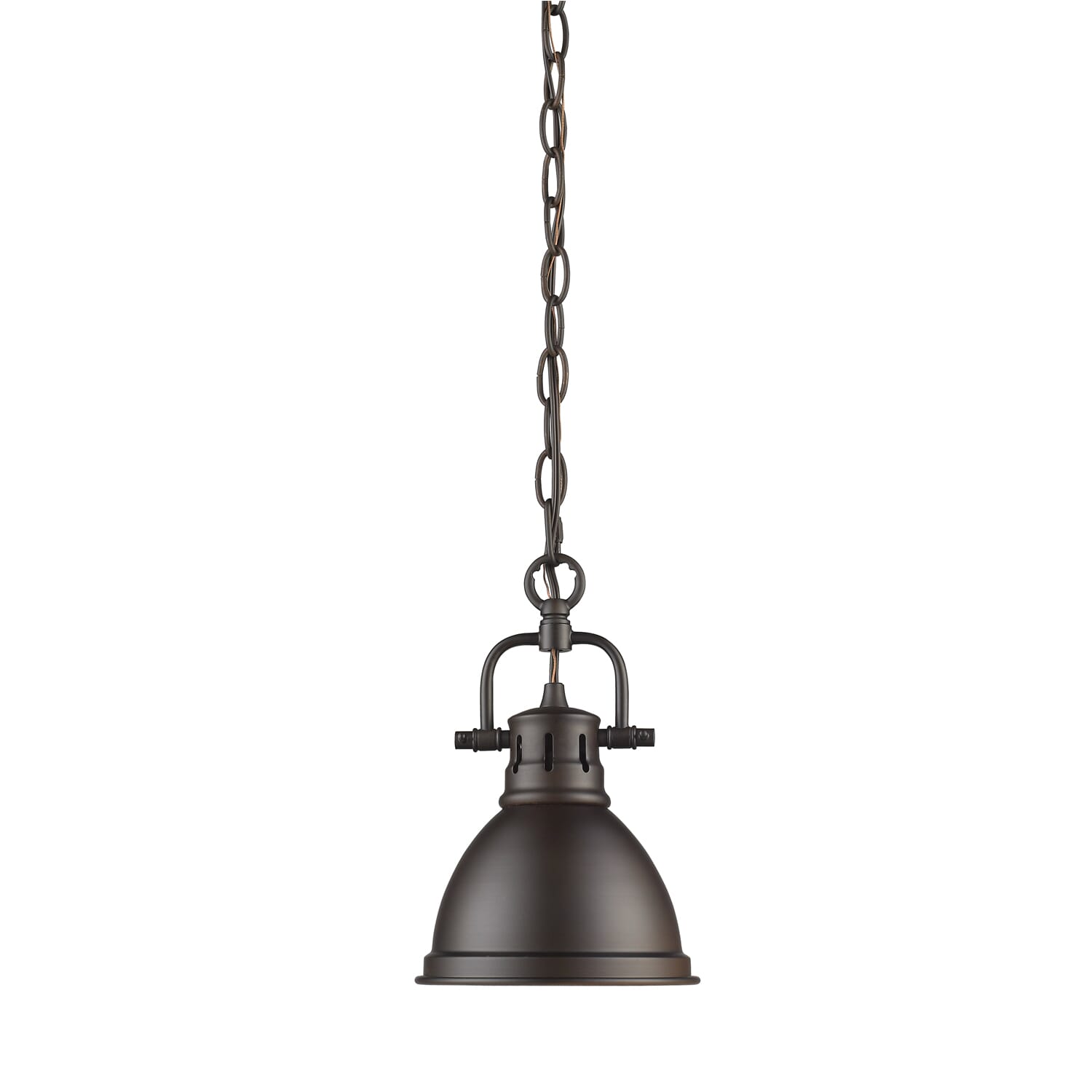 Golden Duncan 10" Mini Pendant in Rubbed Bronze