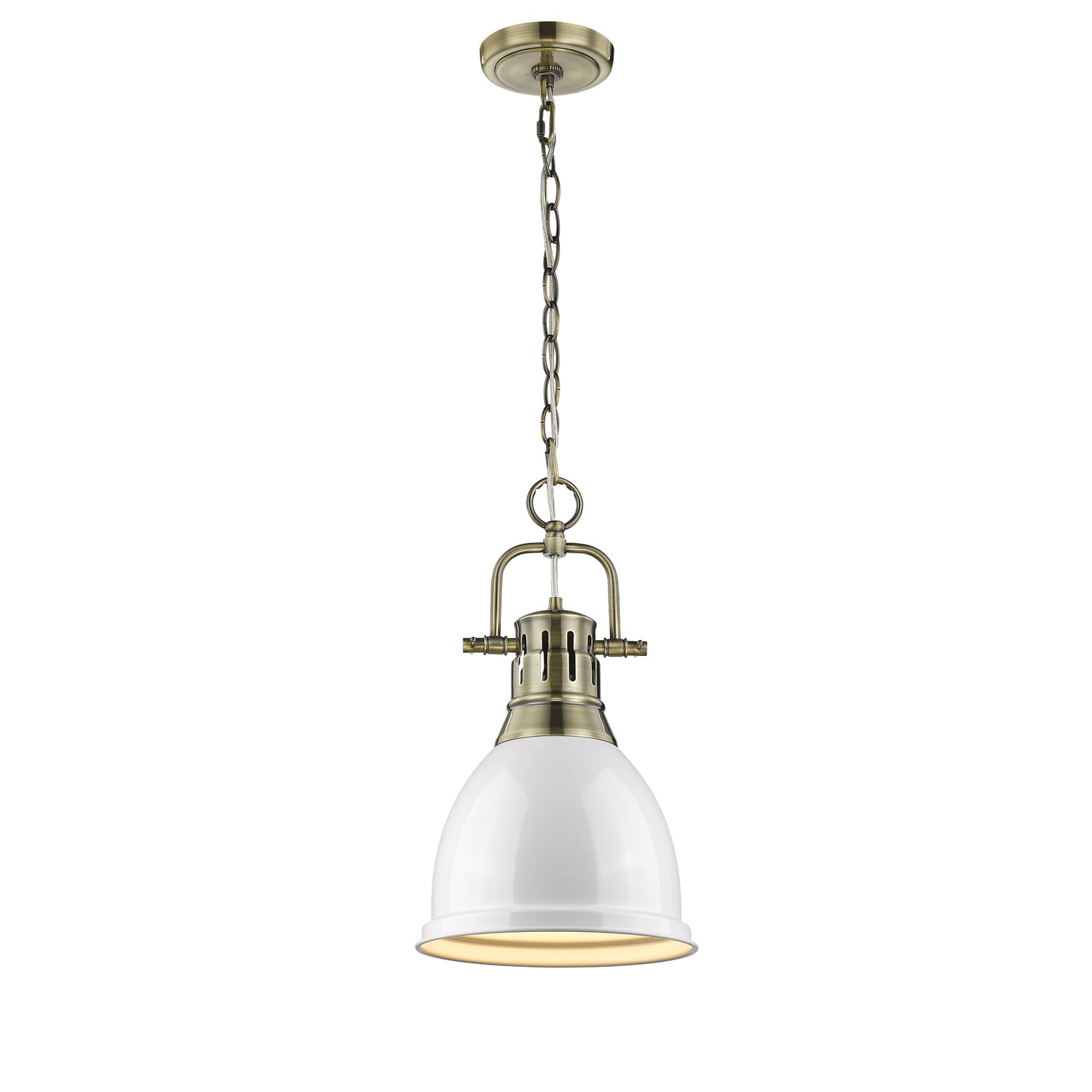 Golden Duncan 17" Mini Pendant in Aged Brass