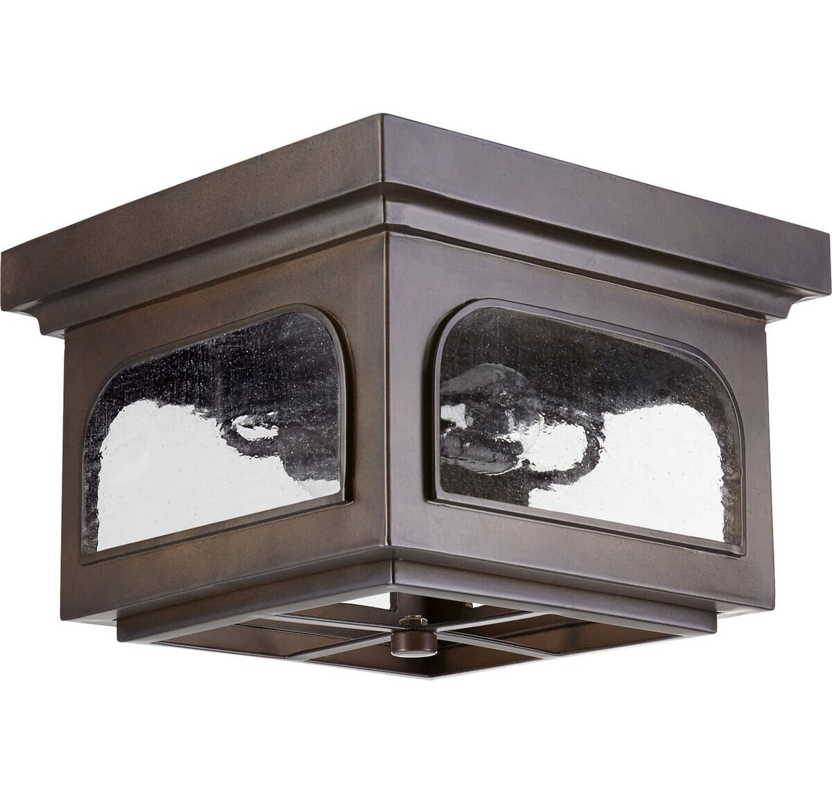 Quorum Fuller 2-Light 13" Outdoor Ceiling Light in Oiled Bronze