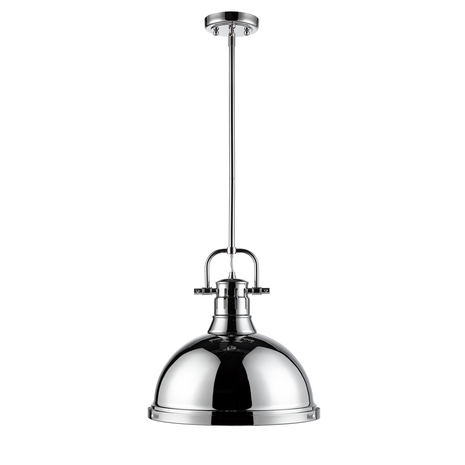 Golden Duncan 15" Pendant Light in Chrome