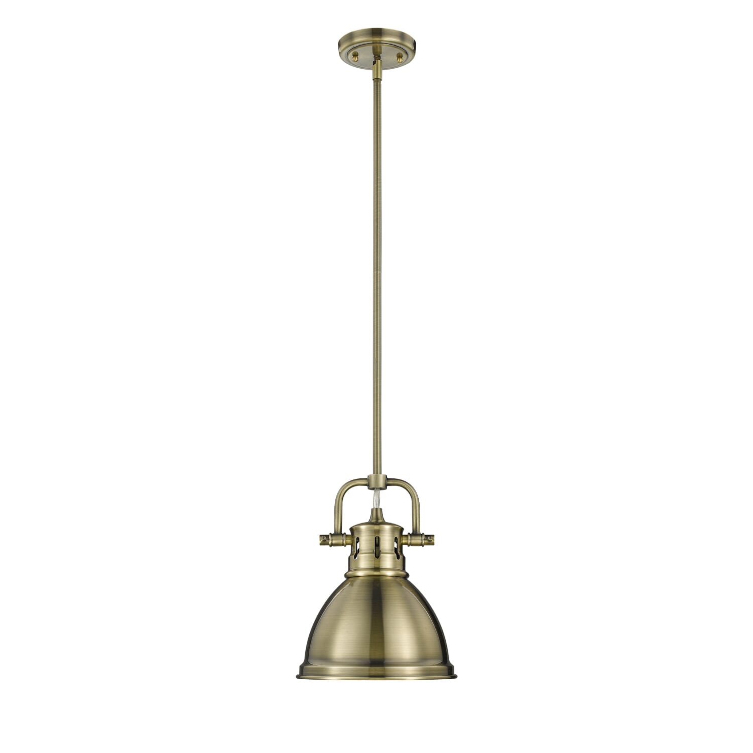 Golden Duncan 8" Mini Pendant in Aged Brass