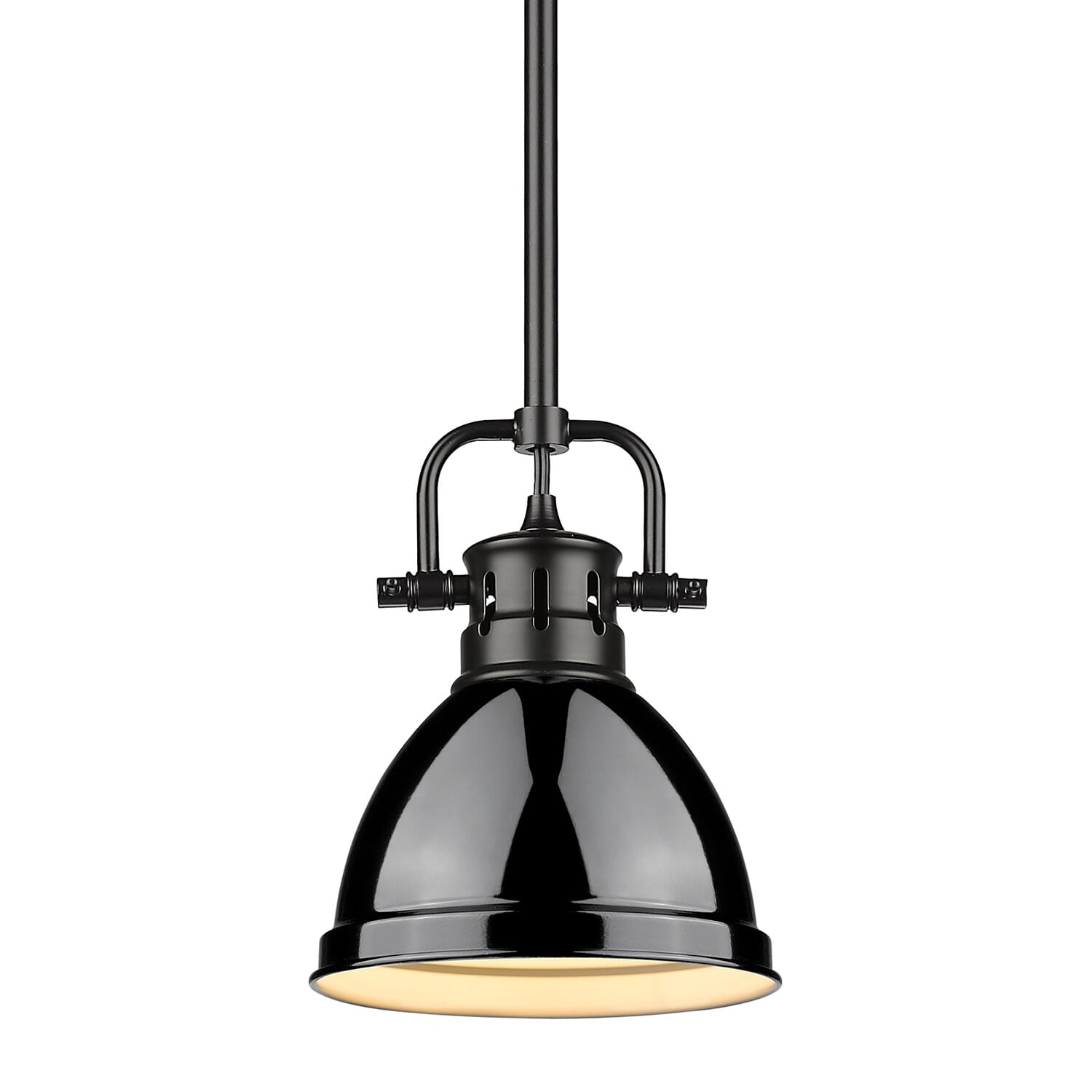 Golden Duncan 8" Mini Pendant in Black