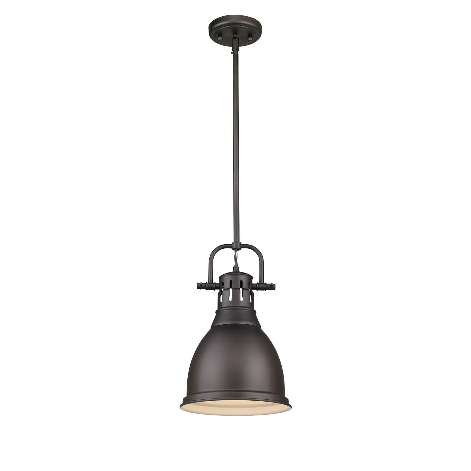 Golden Duncan 14" Mini Pendant in Rubbed Bronze