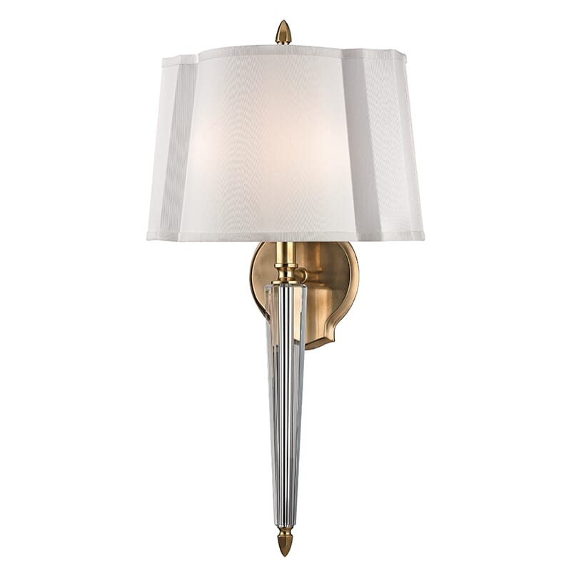 Hudson Valley Oyster Bay 2-Light 22" Wall Sconce in Aged Brass