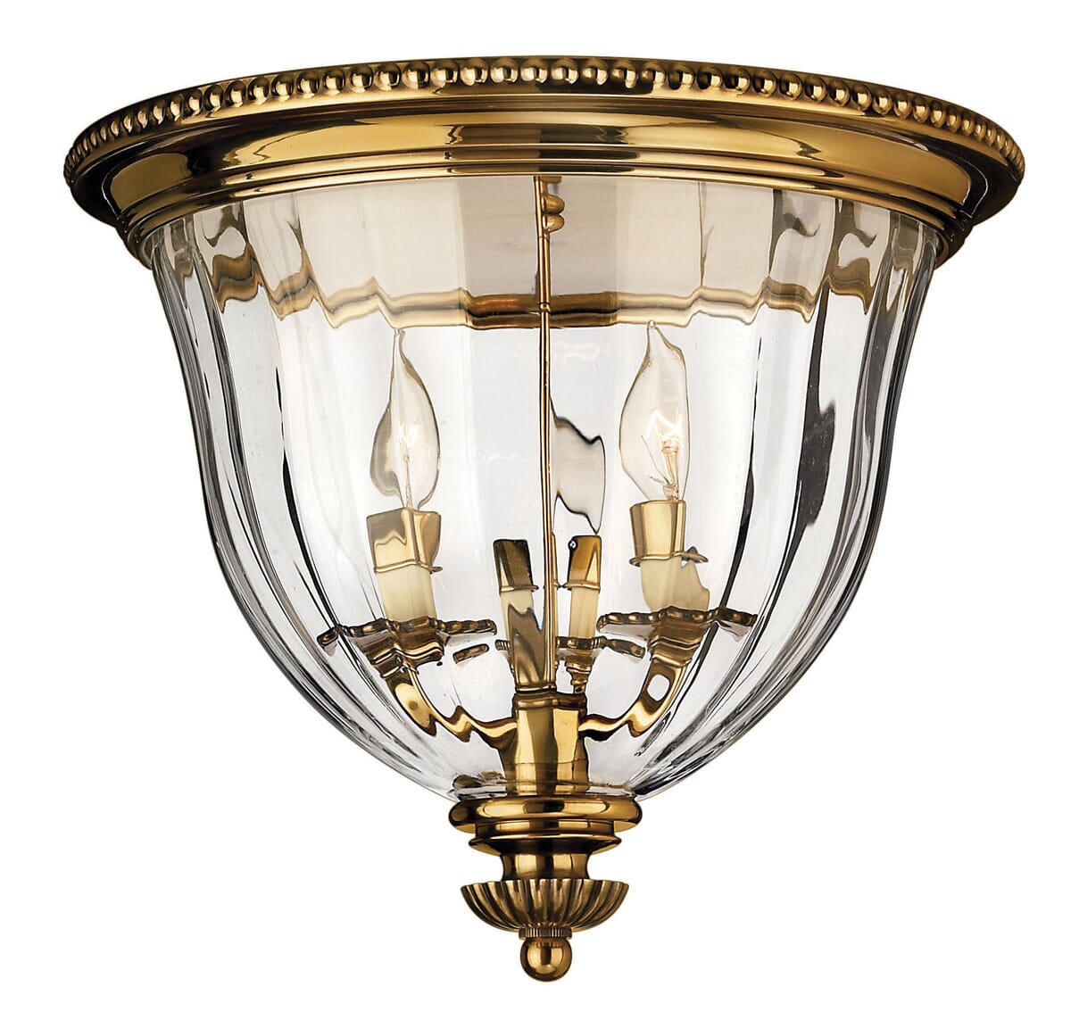 Hinkley Cambridge 3-Light Ceiling Light in Burnished Brass