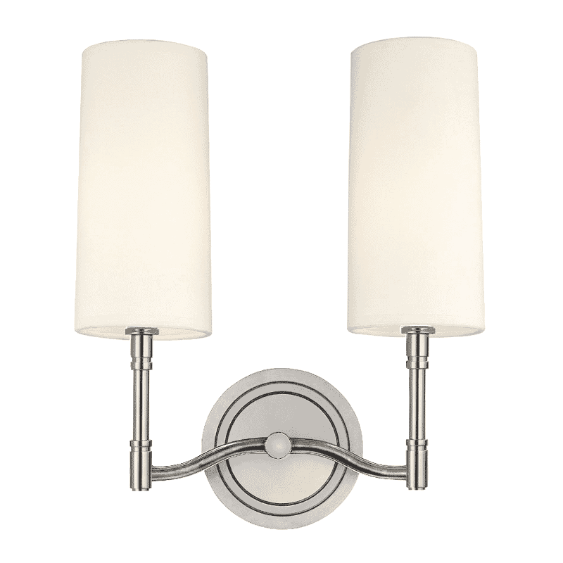 Hudson Valley Dillon 2-Light 14" Wall Sconce in Polished Nickel